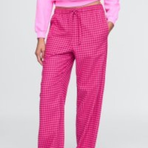 GAP Pants - NWT Gap Softest Flannel Pants - Pink Gingham L